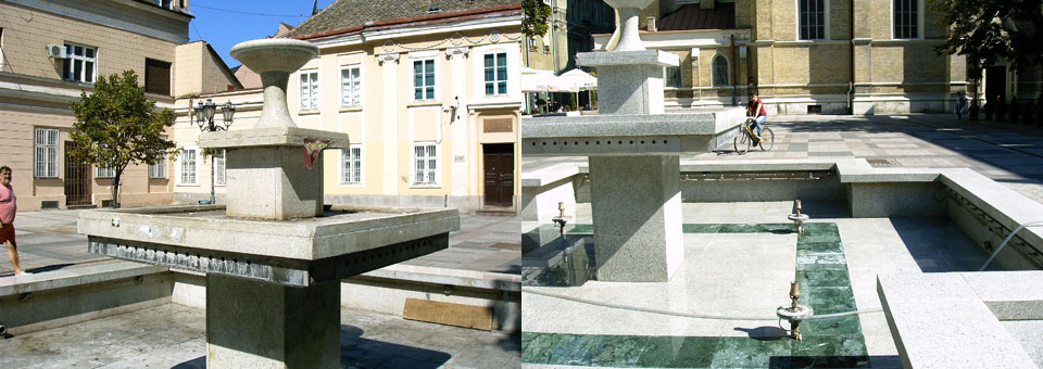 fontana u katoličkoj porti Novi Sad