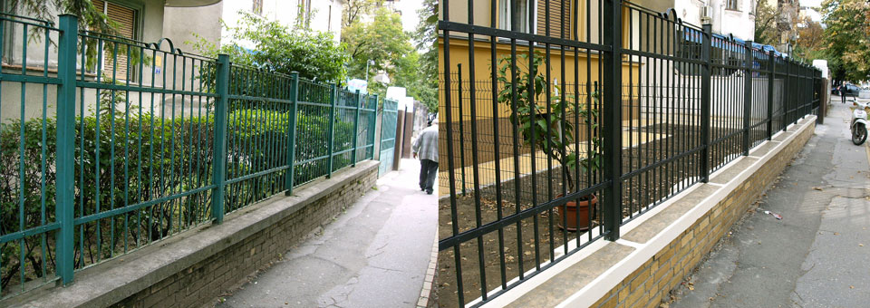 Metalna ograda sa fasadnom ciglom - Novi Sad. čišćenje, sanacija i zaštita