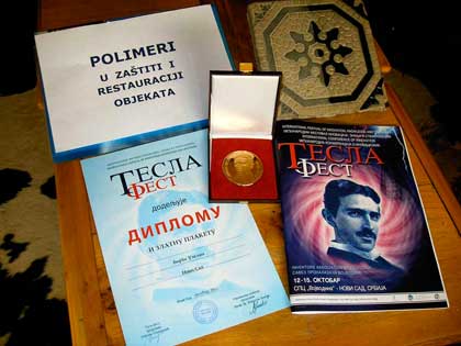 Tesla fest diploma i zlatna plaketa